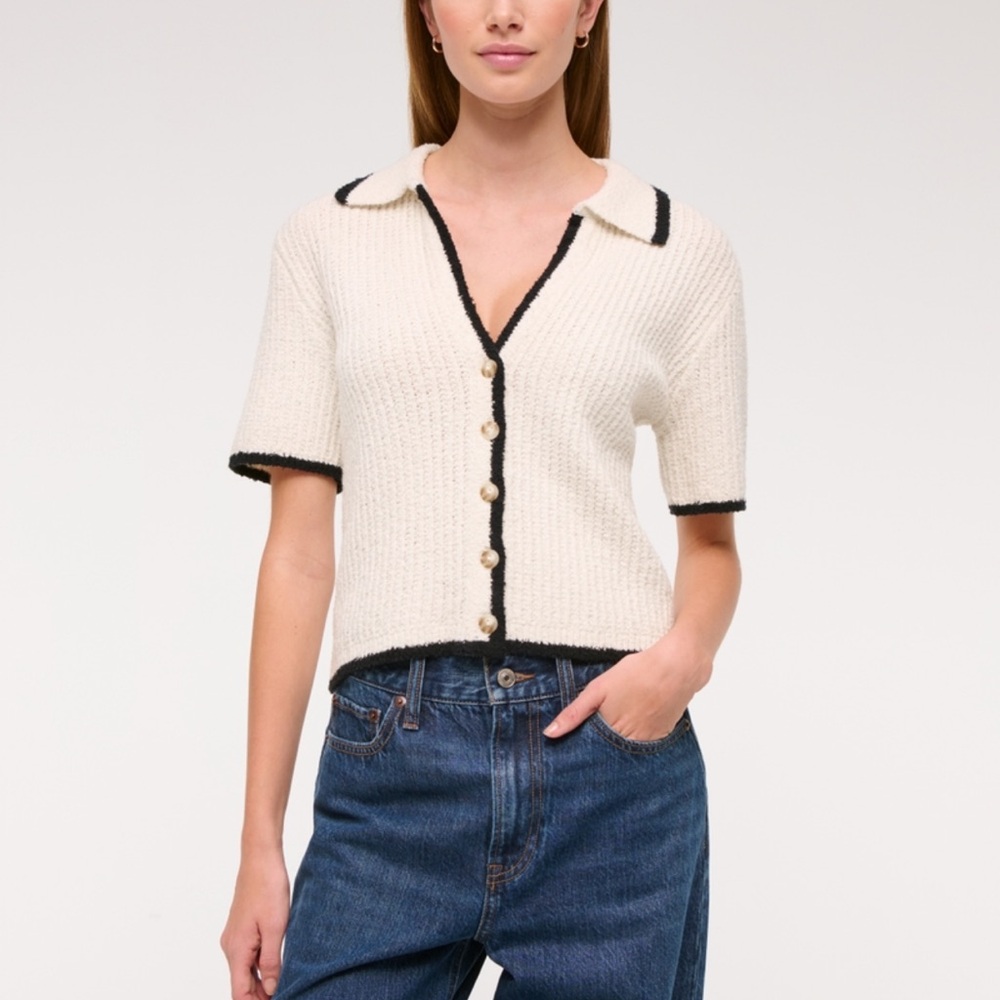 Abercrombie Crochet Style Top Small
